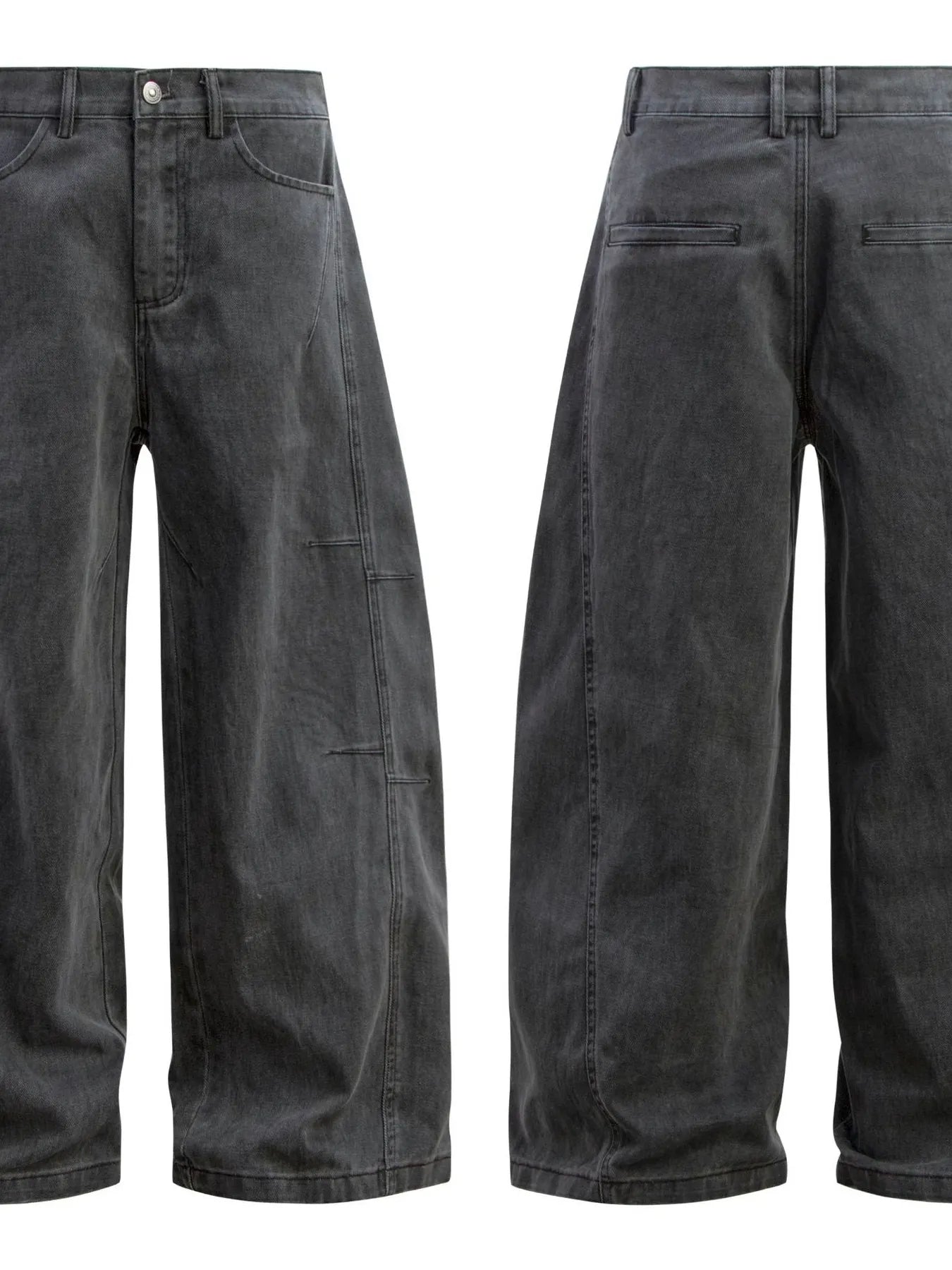 Men's Vintage Curved Cargo Jeans - Velora Luxury Fashion