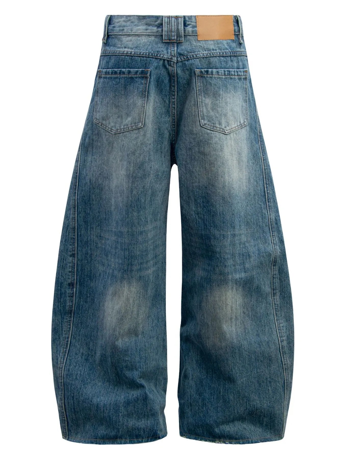 Men's Vintage Washed Curved Jeans - Velora Luxury Fashion