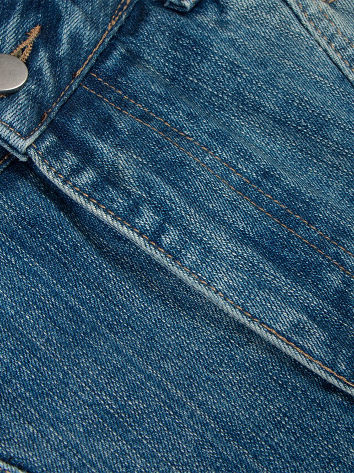 Men's Vintage Washed Curved Jeans - Velora Luxury Fashion