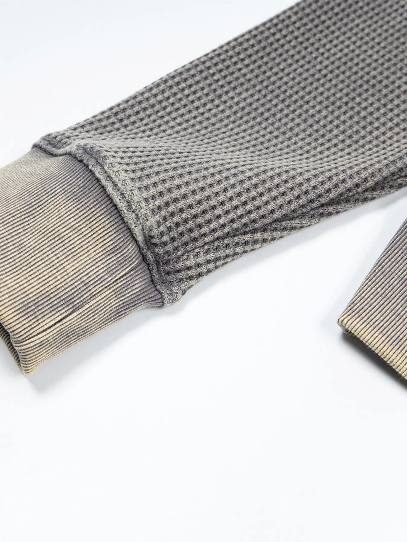 Men's Waffle-Knit Zip-Up Sweatshirt - Velora Luxury Fashion