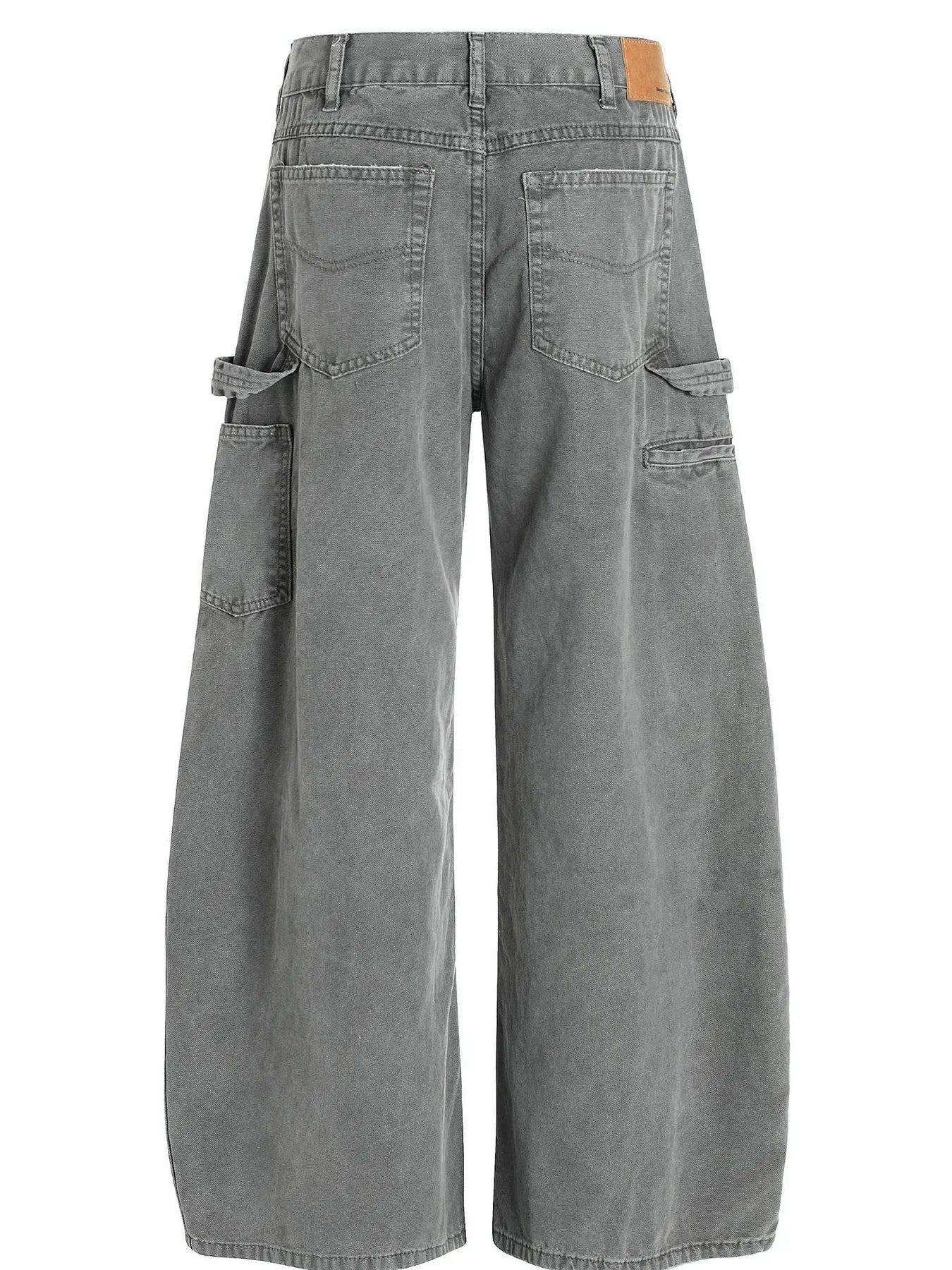 Men's Washed Distressed Curved Jeans - Velora Luxury Fashion