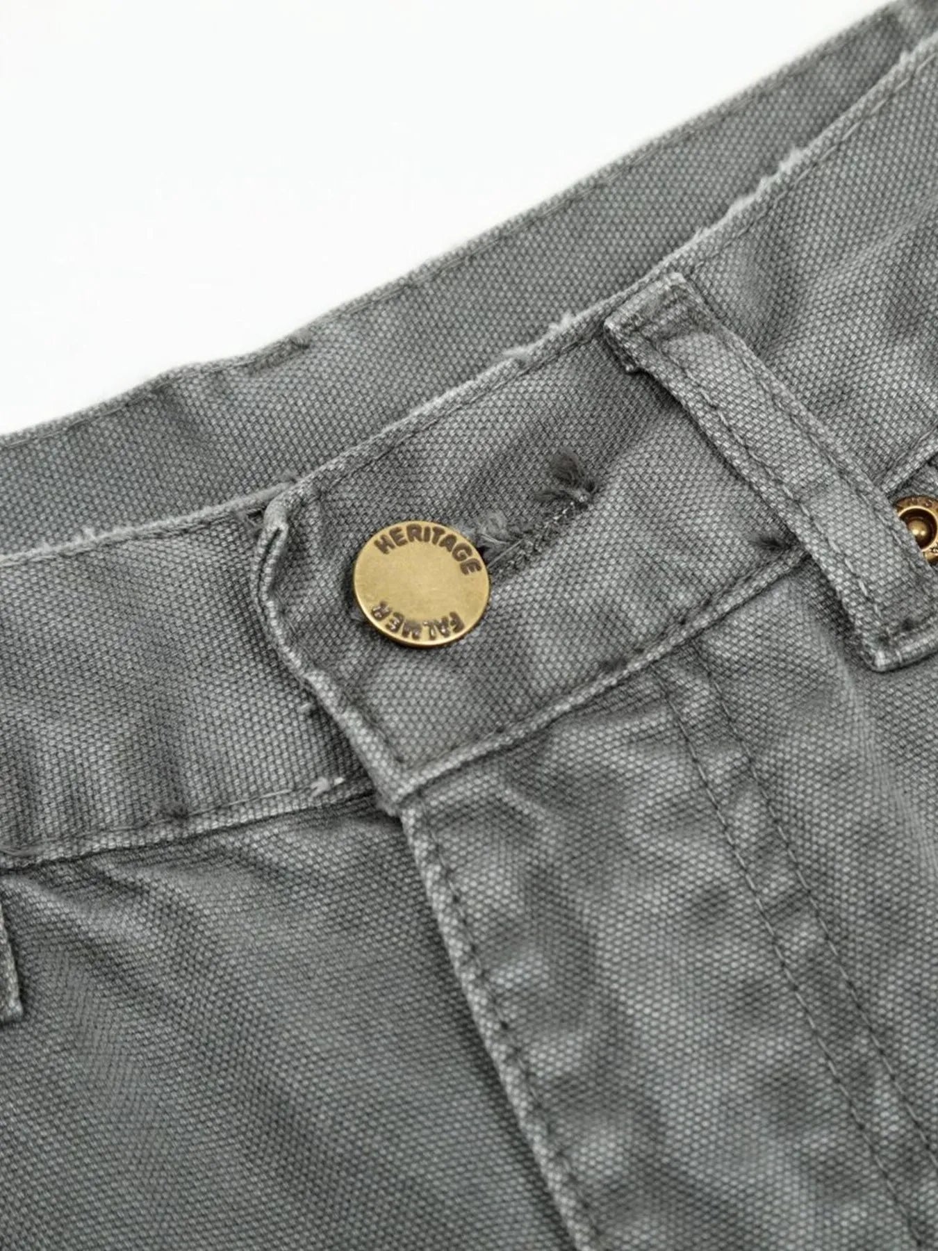 Men's Washed Distressed Curved Jeans - Velora Luxury Fashion