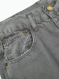 Men's Washed Distressed Curved Jeans - Velora Luxury Fashion