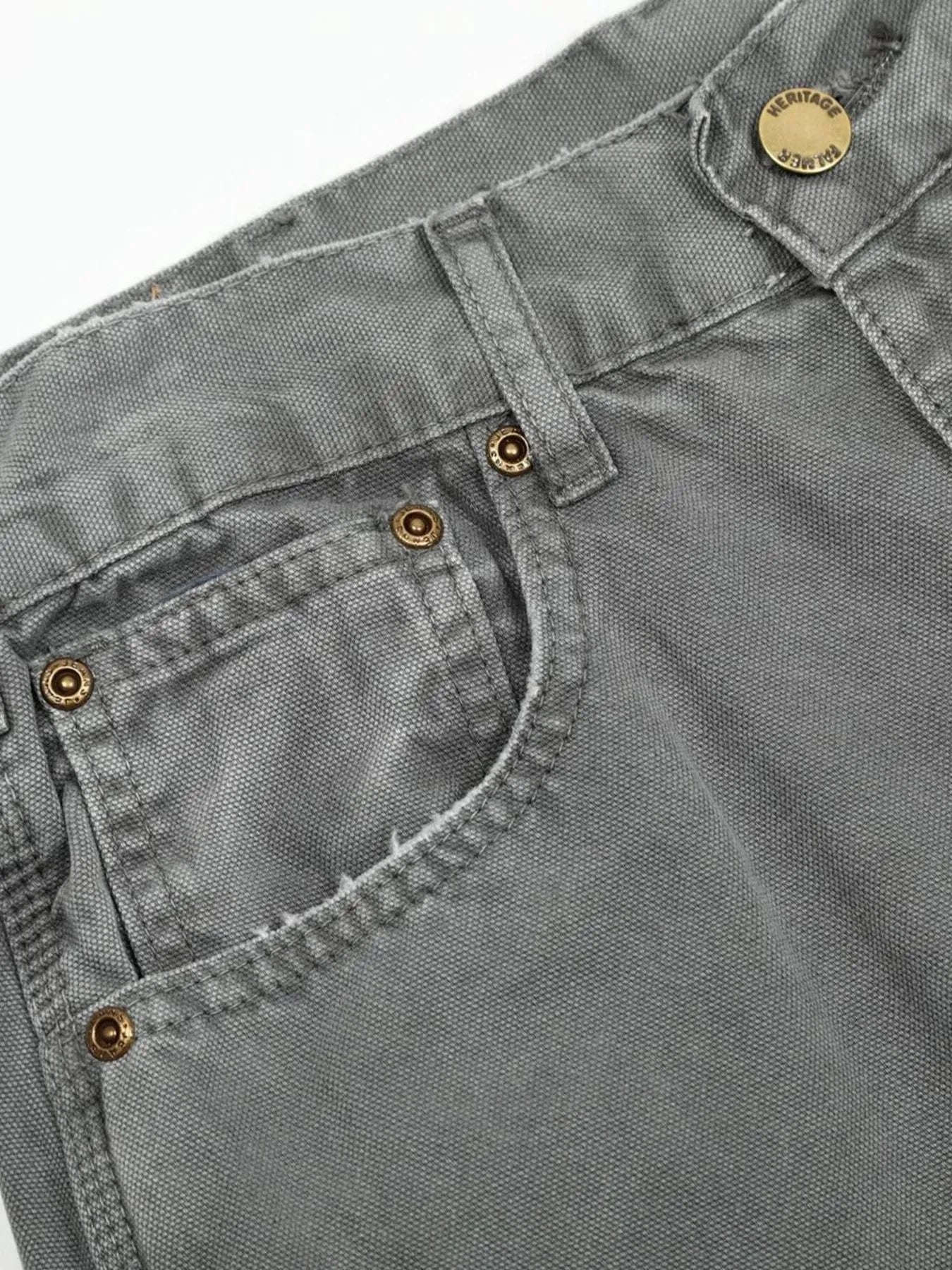 Men's Washed Distressed Curved Jeans - Velora Luxury Fashion