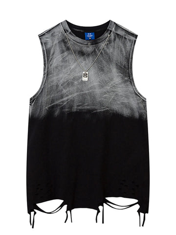 Men's Washed Round Neck Tank - Velora Luxury Fashion
