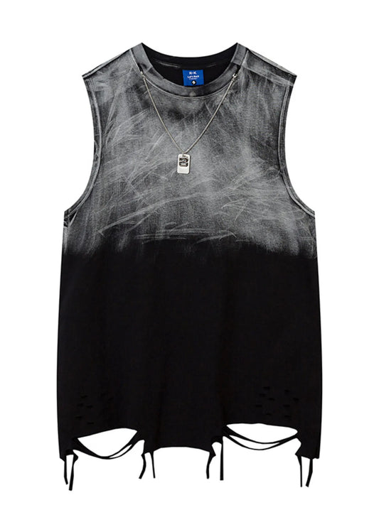 Men's Washed Round Neck Tank - Velora Luxury Fashion