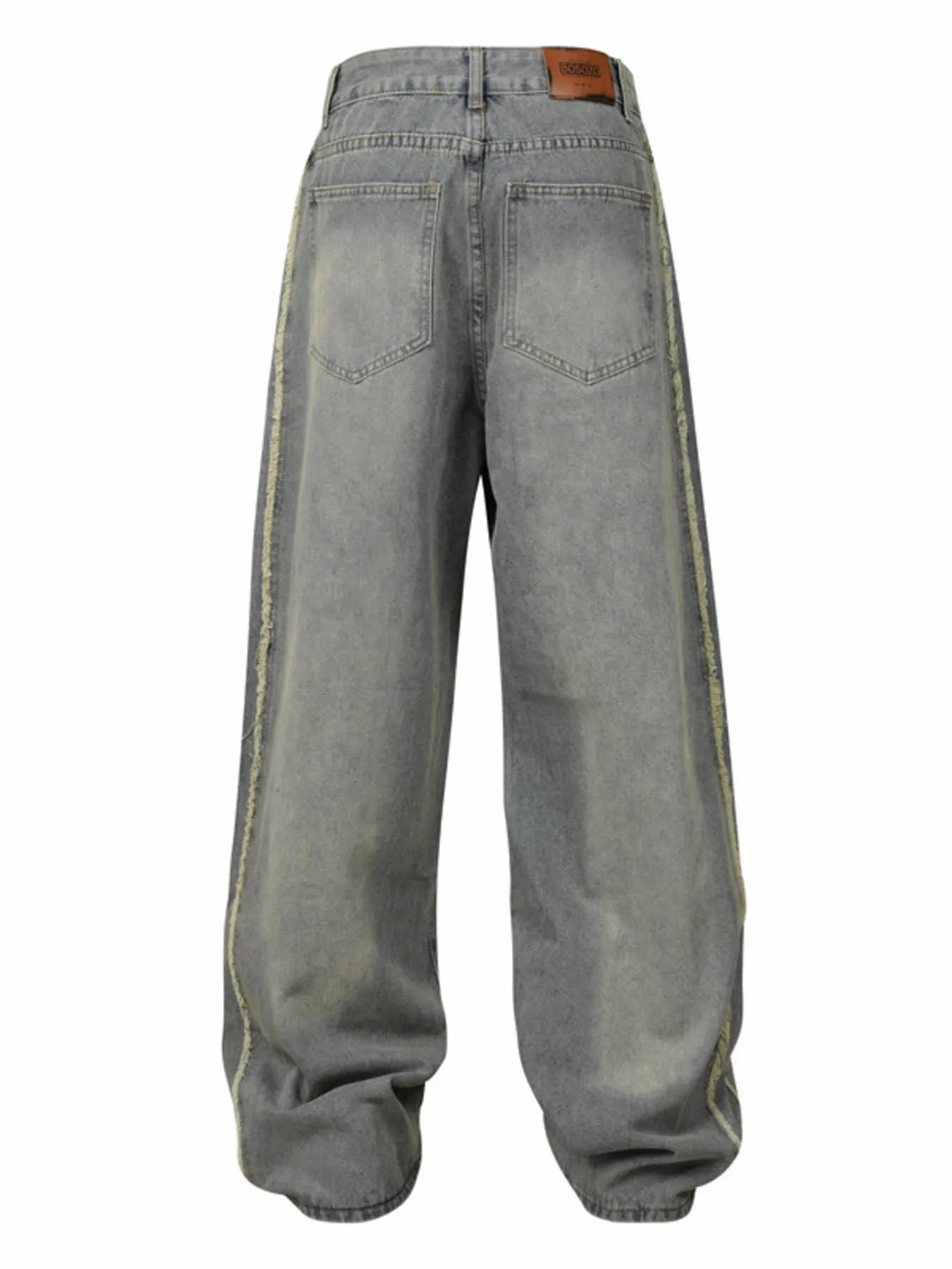 Men's Washed Wide Leg Jeans - Velora Luxury Fashion