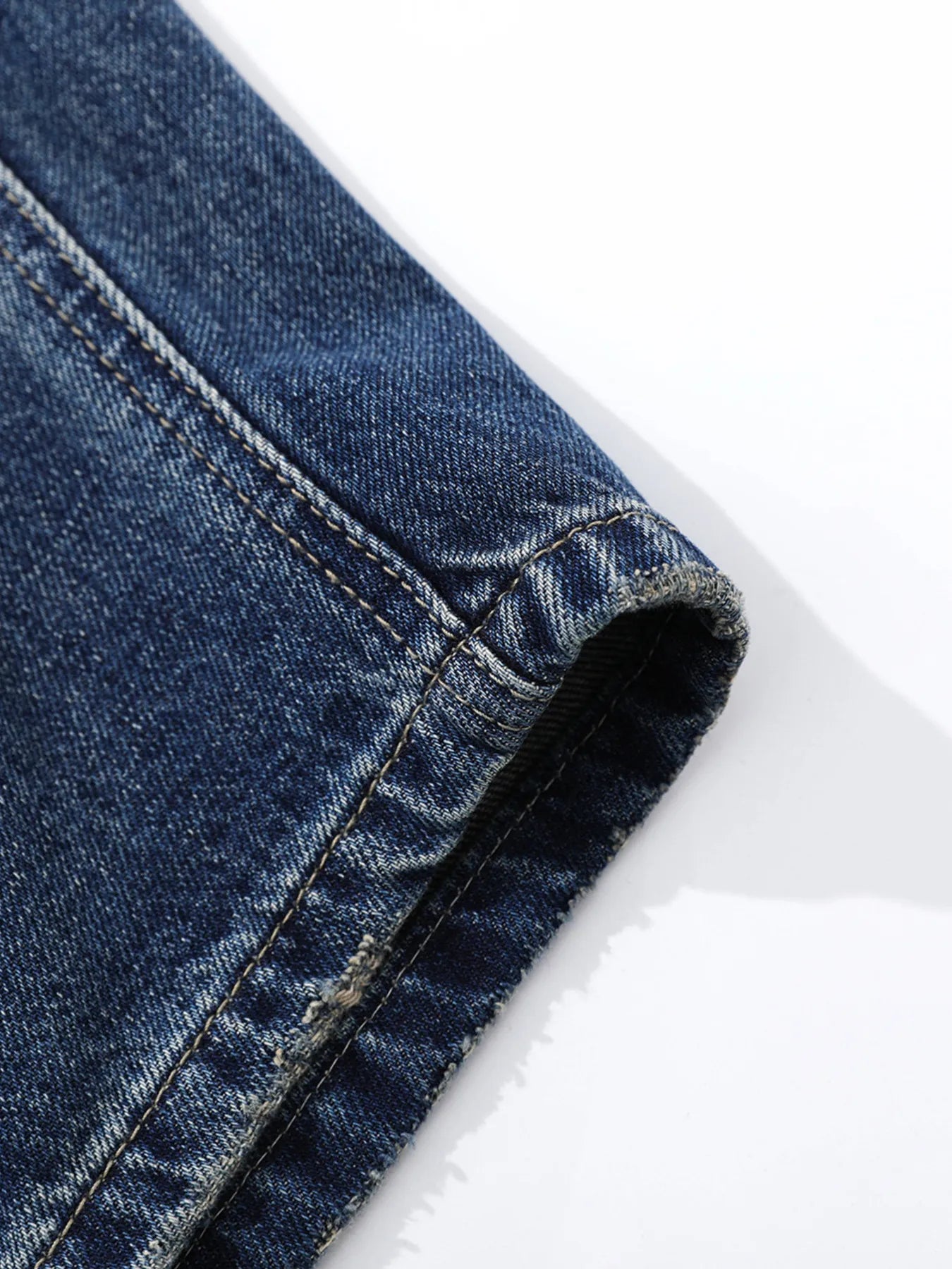 Men's Washed Wide Leg Pleated Jeans - Velora Luxury Fashion