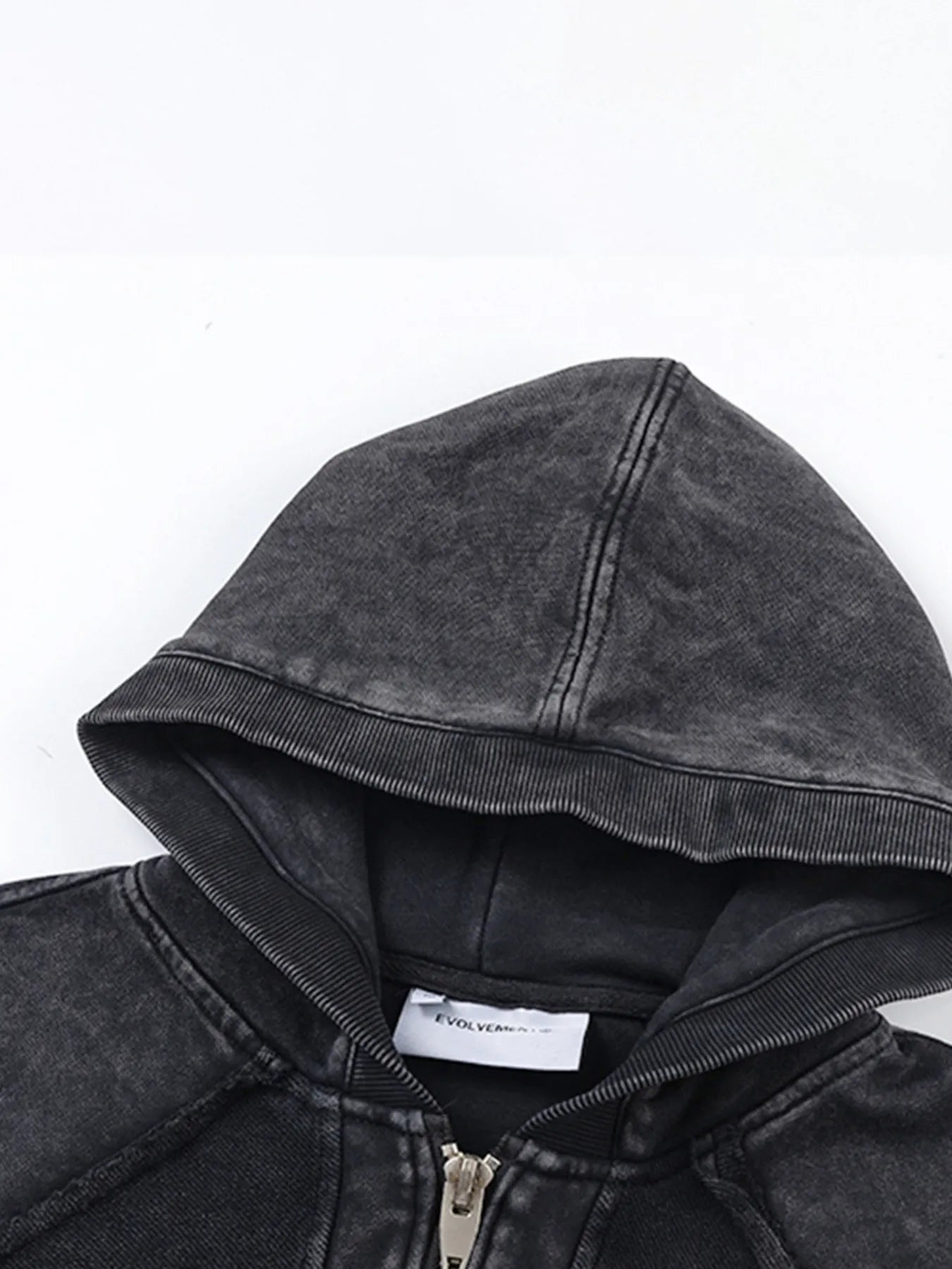 Men's Washed Zip-Up Hoodie with Pockets - Velora Luxury Fashion