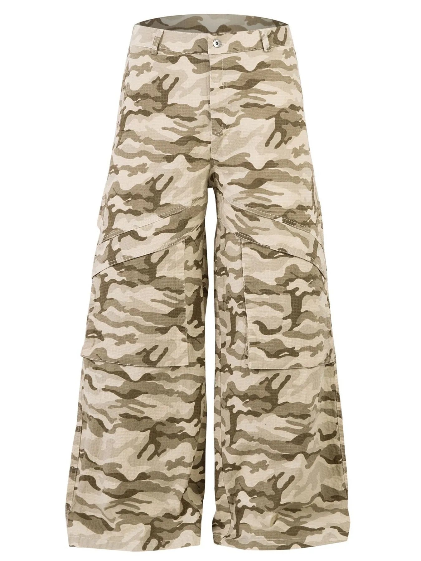 Men's Wide Leg Camo Print Cargo Pants - Velora Luxury Fashion