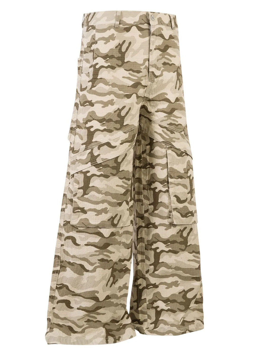 Men's Wide Leg Camo Print Cargo Pants - Velora Luxury Fashion