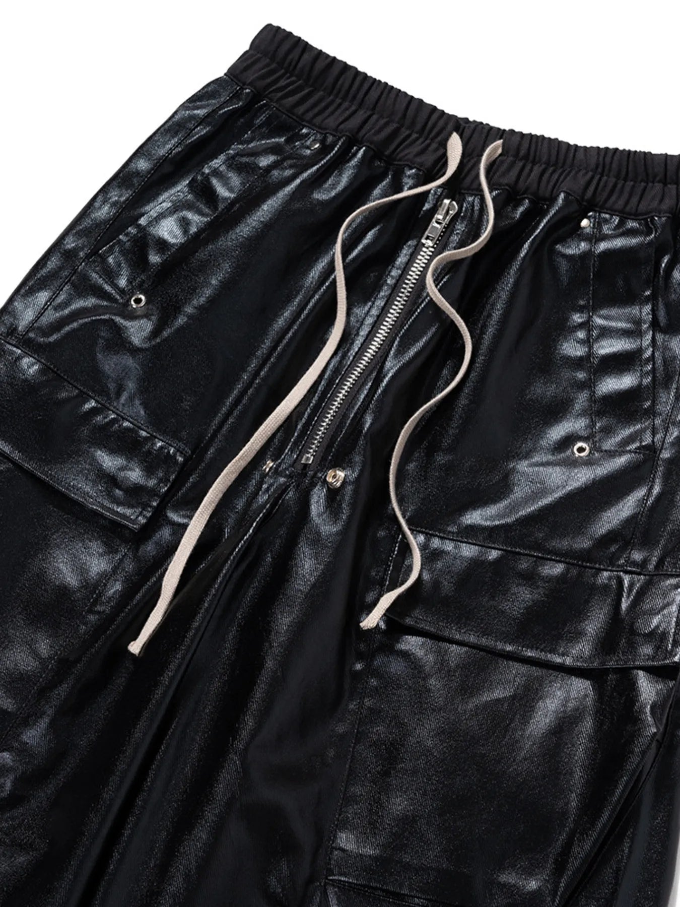 Men's Wide Leg Cargo Pants with Drawstring Waist - Velora Luxury Fashion