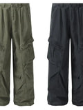 Men's Wide Leg Cargo Pants with Multi Pockets - Velora Luxury Fashion