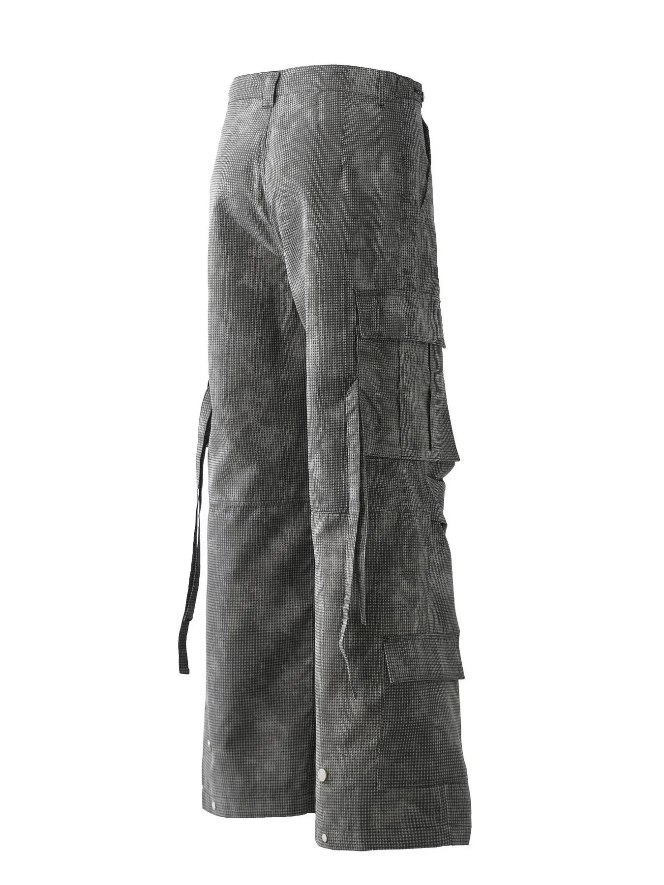 Men's Wide Leg Cargo Pants with Multiple Pockets - Velora Luxury Fashion