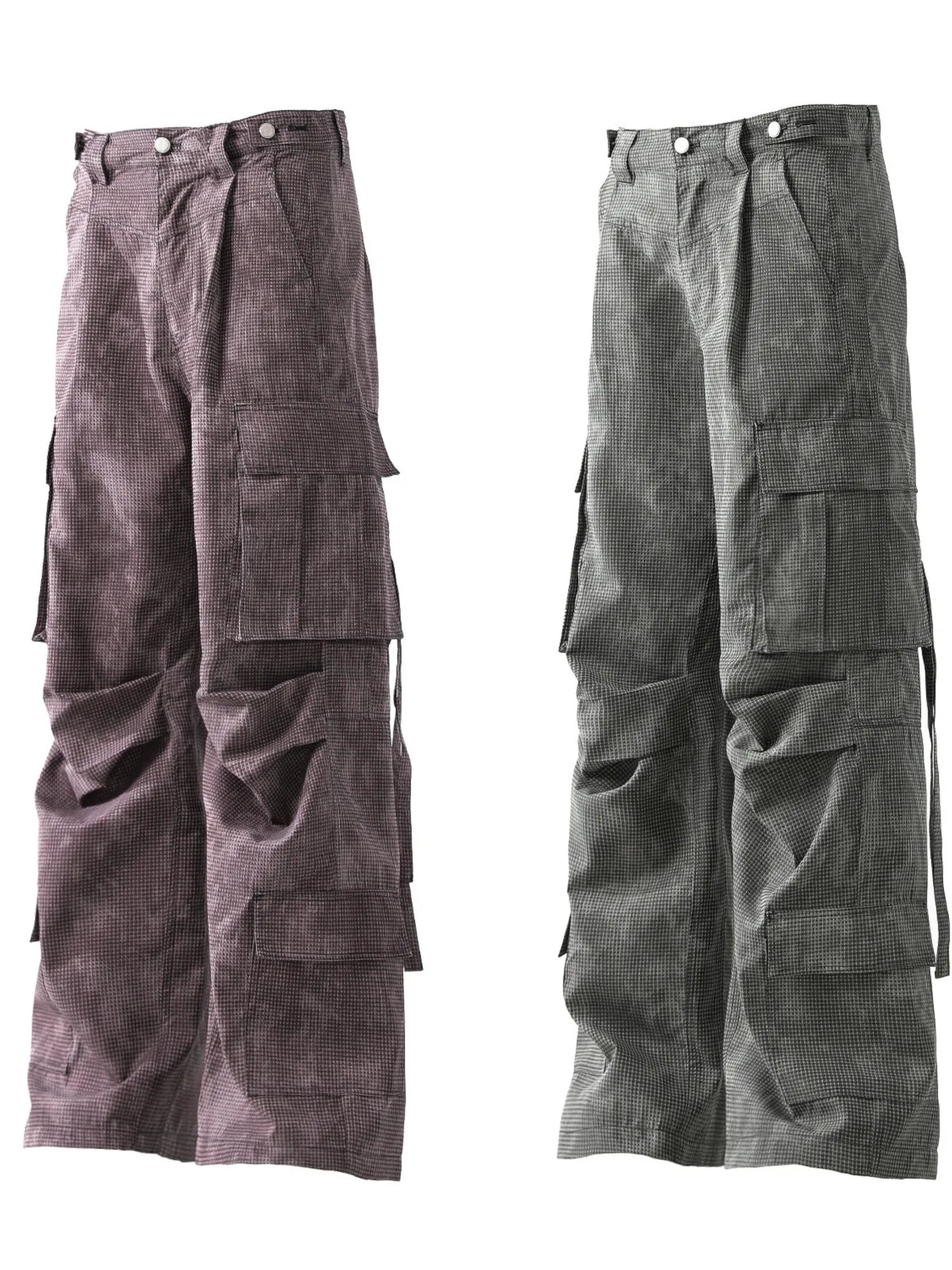 Men's Wide Leg Cargo Pants with Multiple Pockets - Velora Luxury Fashion
