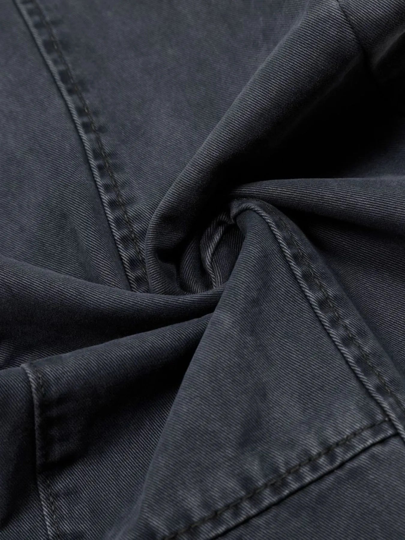 Men's Wide Leg Cargo Pants with Stitching Detail - Velora Luxury Fashion