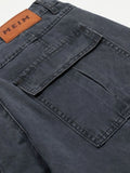 Men's Wide Leg Cargo Pants with Stitching Detail - Velora Luxury Fashion