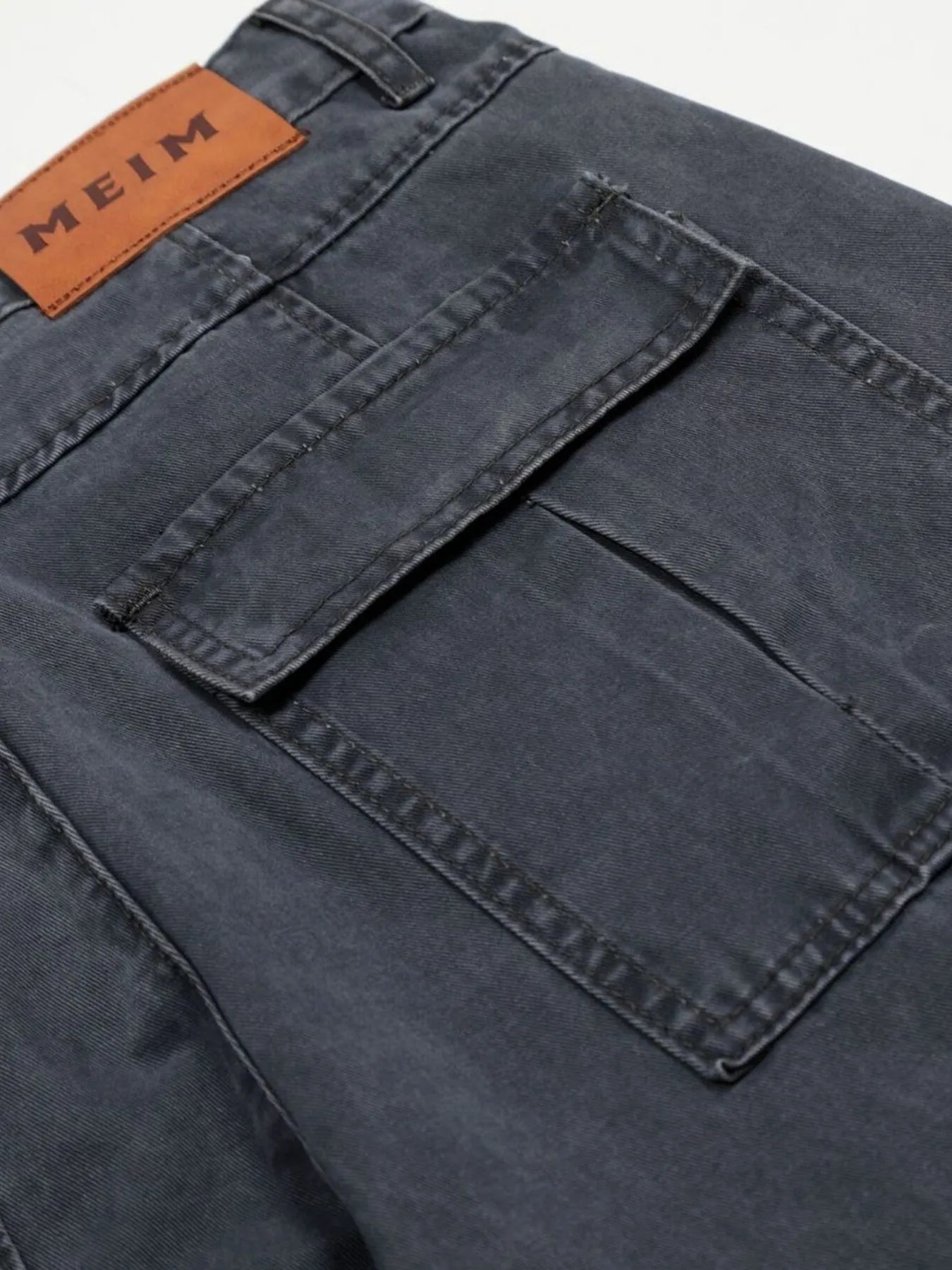 Men's Wide Leg Cargo Pants with Stitching Detail - Velora Luxury Fashion