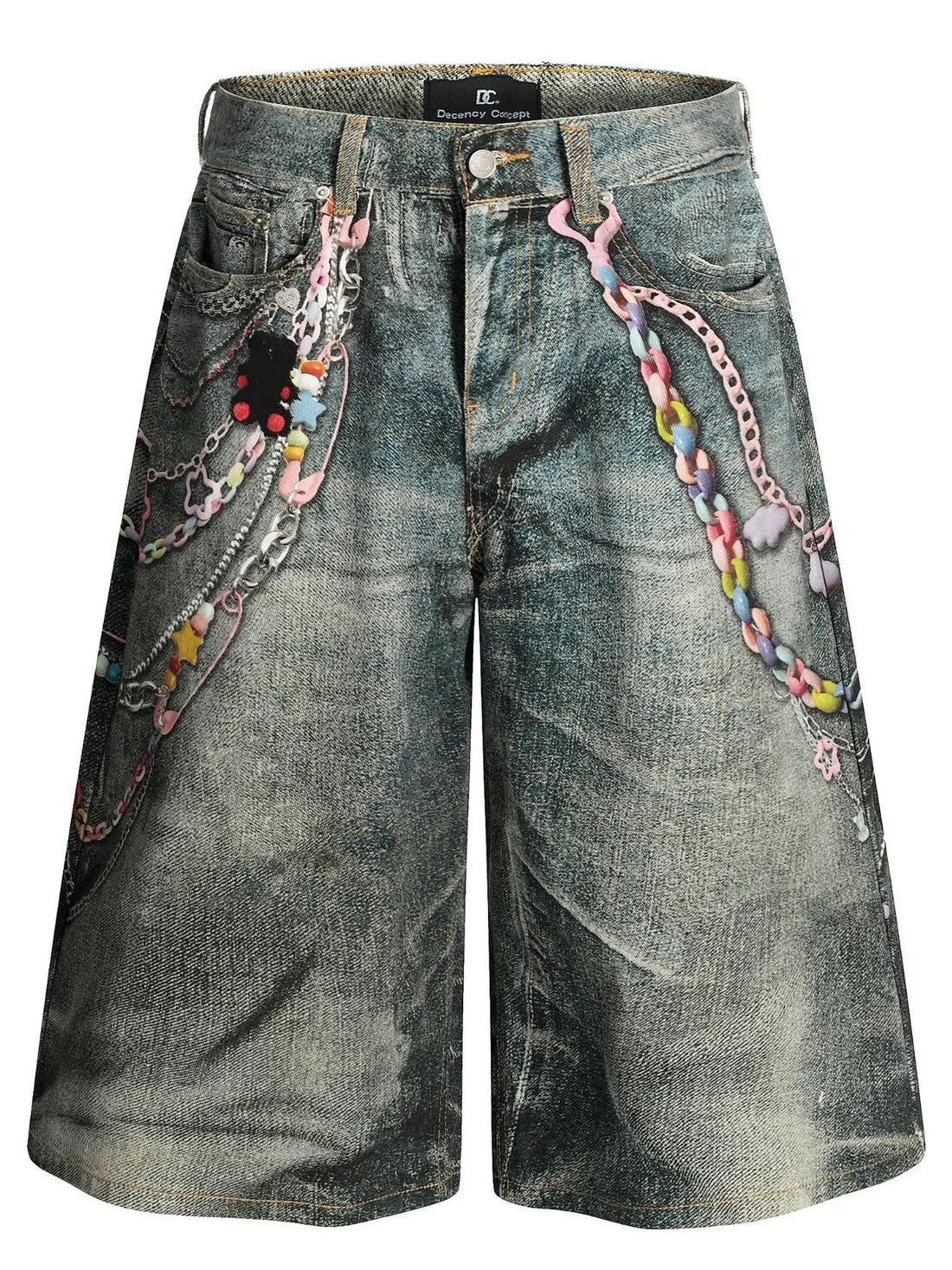 Men's Wide Leg Denim Shorts - Velora Luxury Fashion