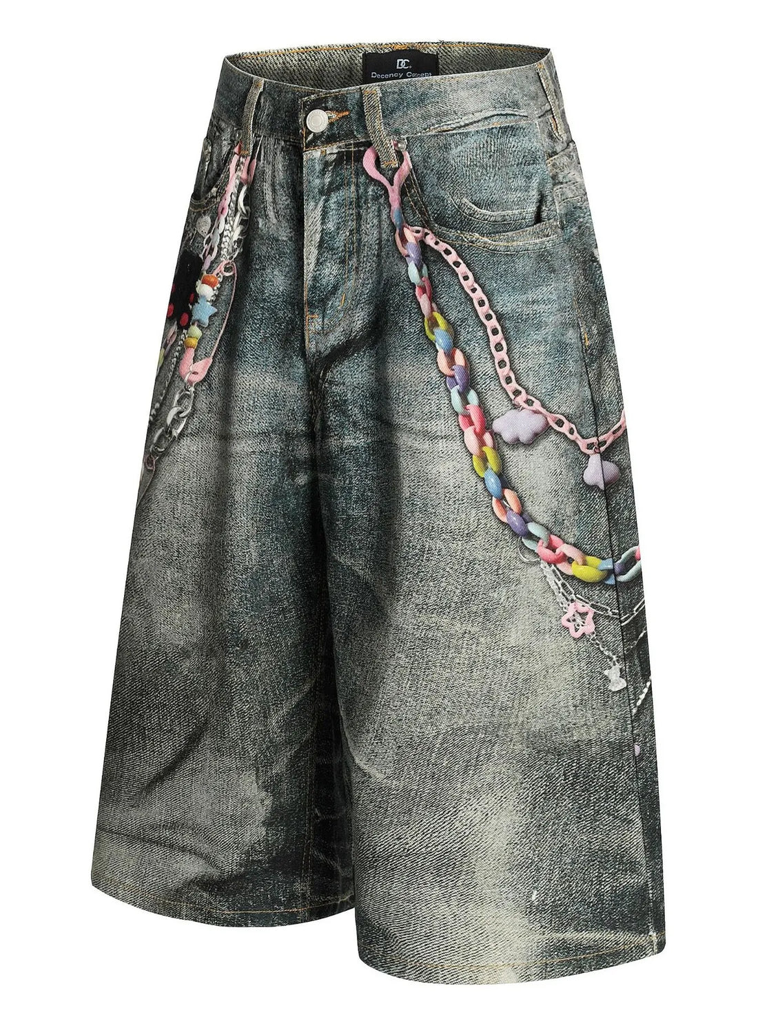 Men's Wide Leg Denim Shorts - Velora Luxury Fashion