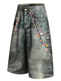 Men's Wide Leg Denim Shorts - Velora Luxury Fashion