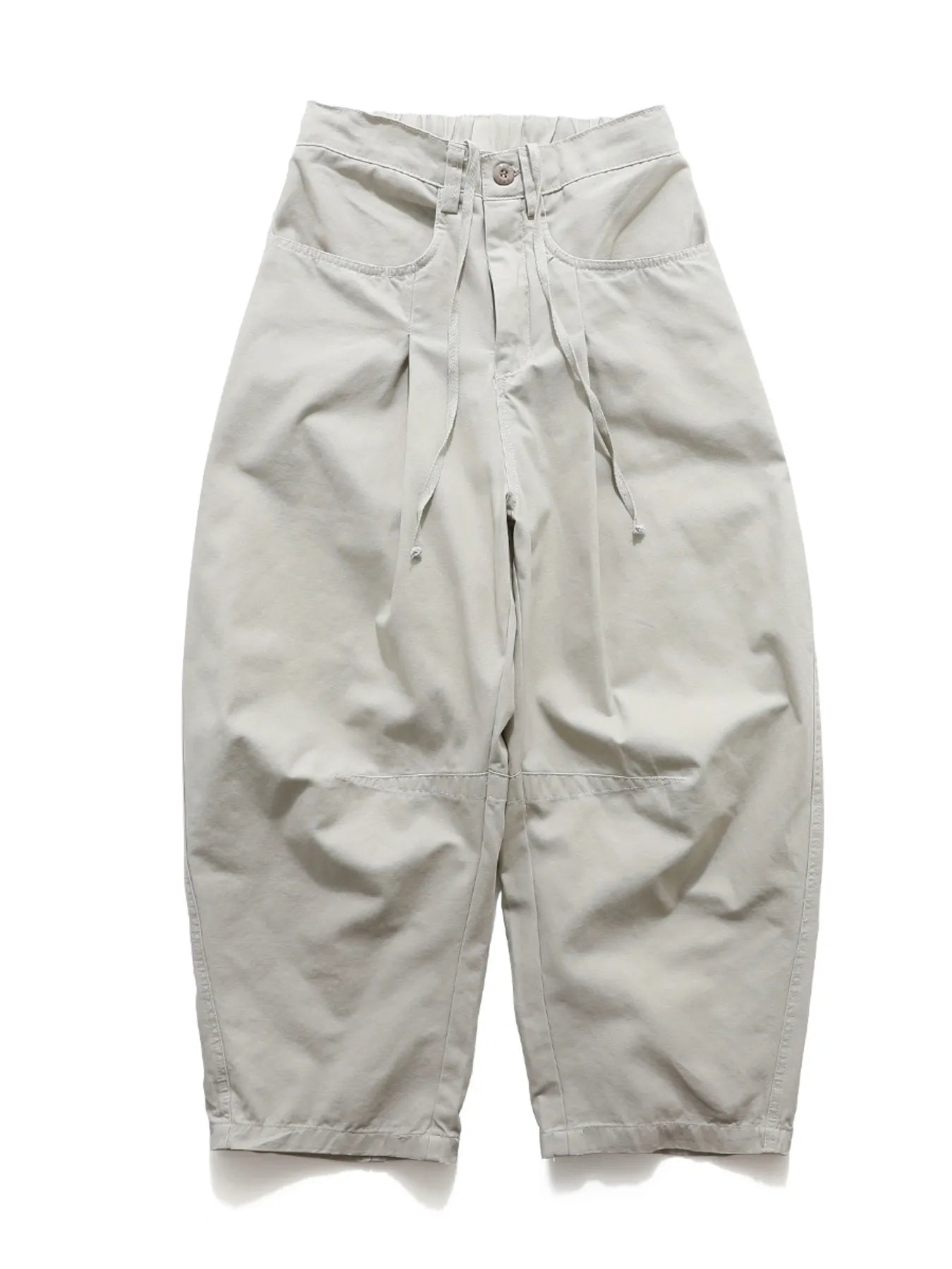 Men's Wide Leg Drawstring Cargo Curved Pants - Velora Luxury Fashion