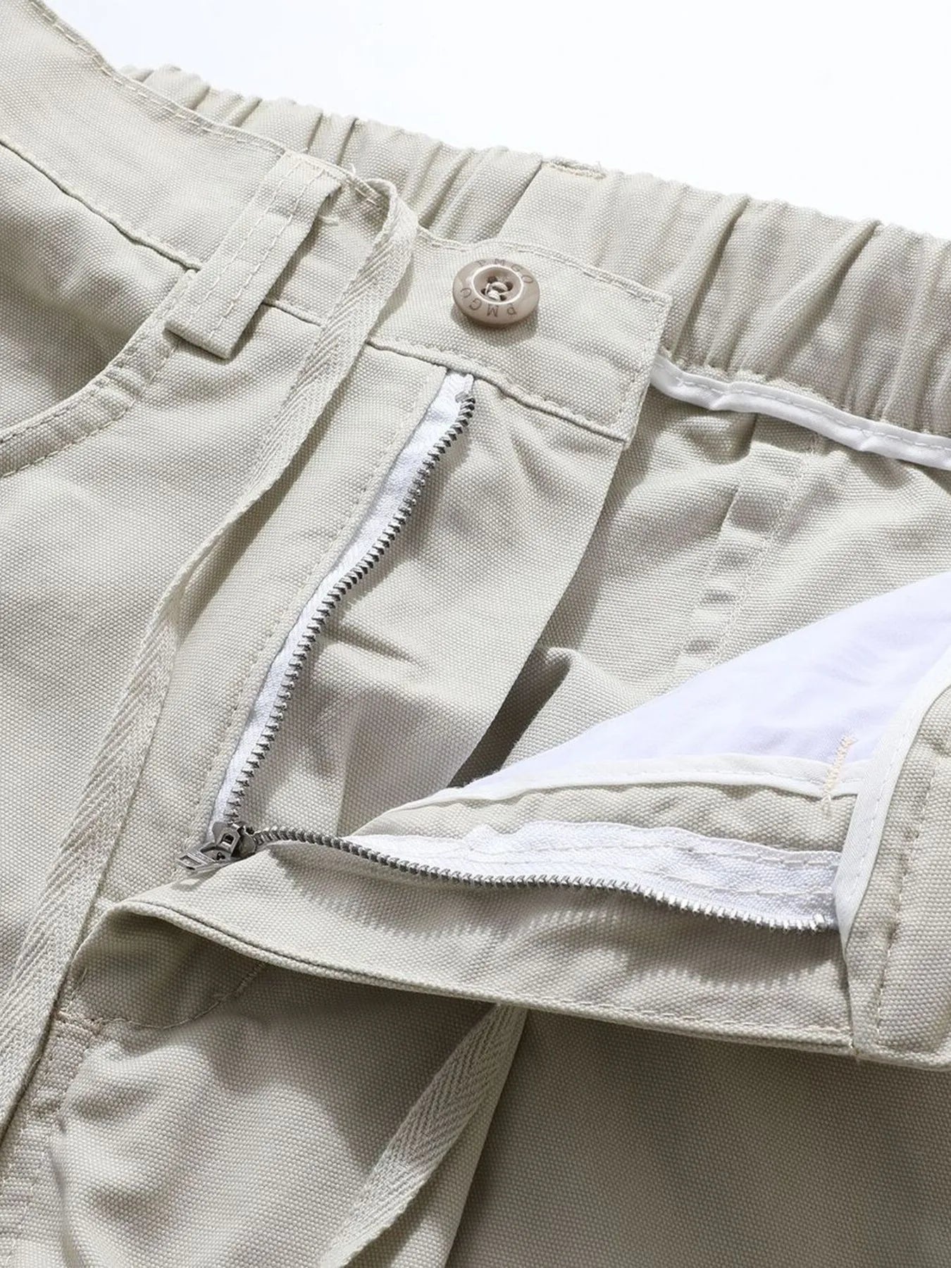 Men's Wide Leg Drawstring Cargo Curved Pants - Velora Luxury Fashion