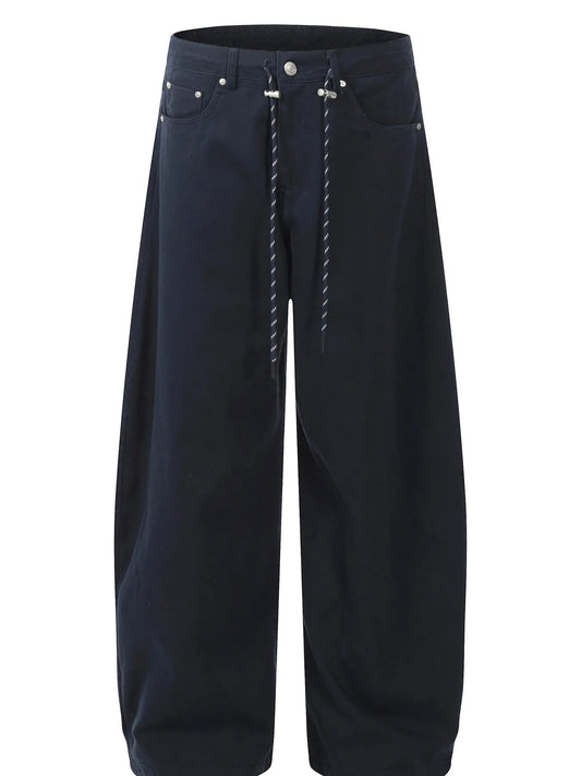 Men's Wide Leg Drawstring Cargo Pants - Velora Luxury Fashion