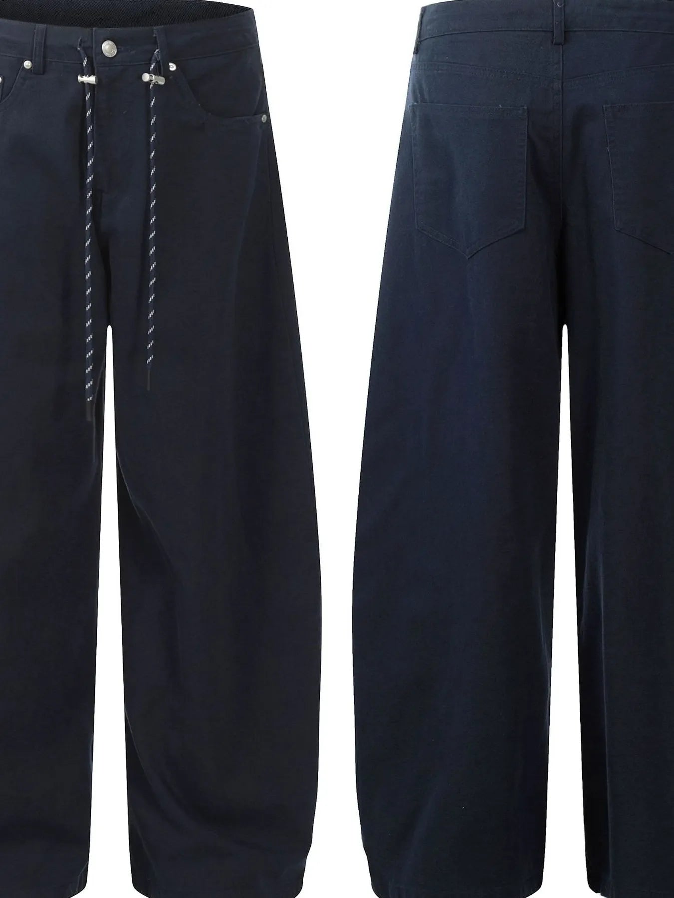 Men's Wide Leg Drawstring Cargo Pants - Velora Luxury Fashion