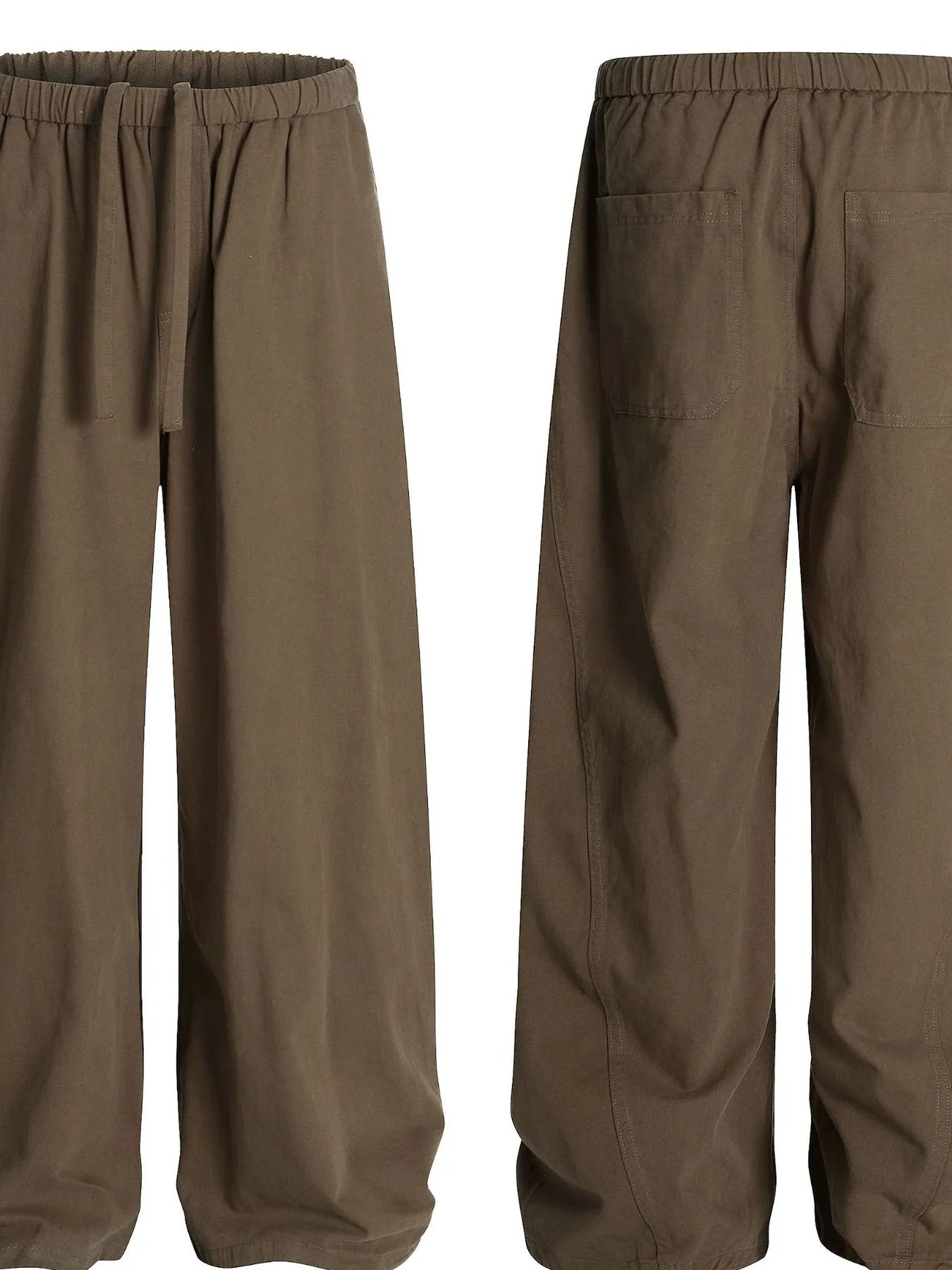 Men's Wide Leg Drawstring Elastic Waist Pants - Velora Luxury Fashion