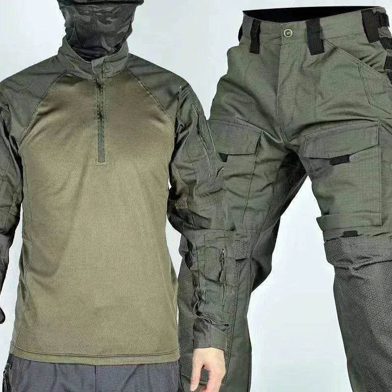 Men's Long Sleeve Spring And Autumn Training Wear Camouflage Suit - Velora