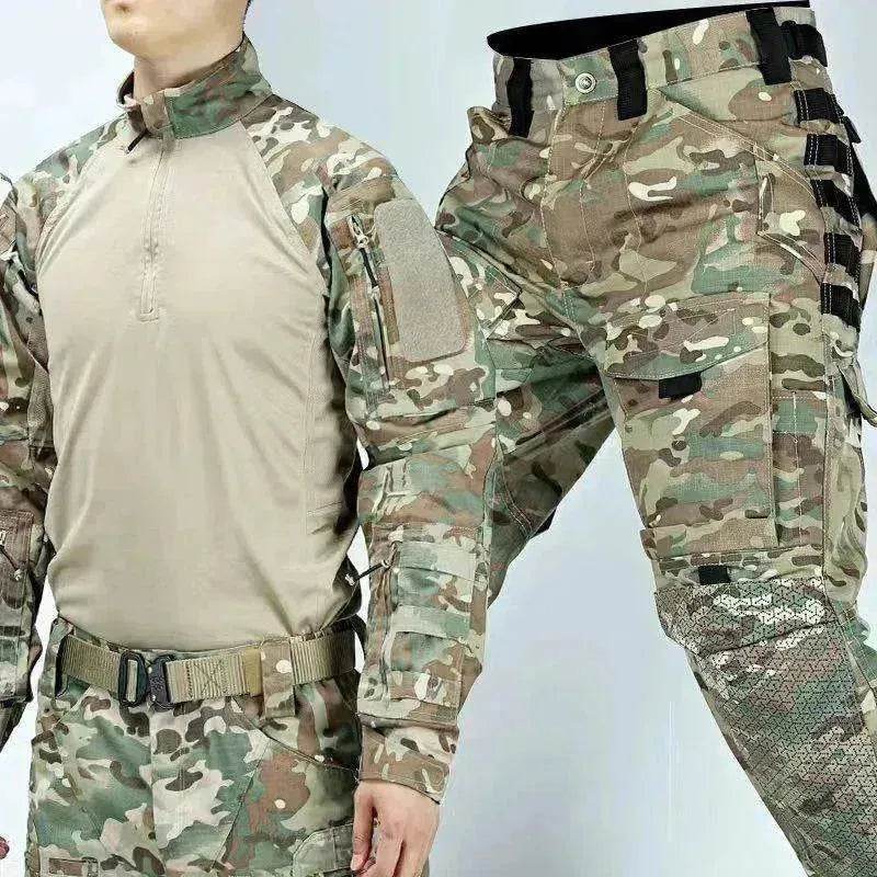 Men's Long Sleeve Spring And Autumn Training Wear Camouflage Suit - Velora