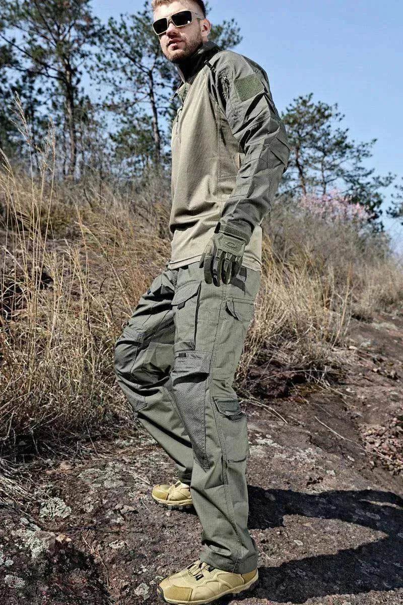 Men's Long Sleeve Spring And Autumn Training Wear Camouflage Suit - Velora