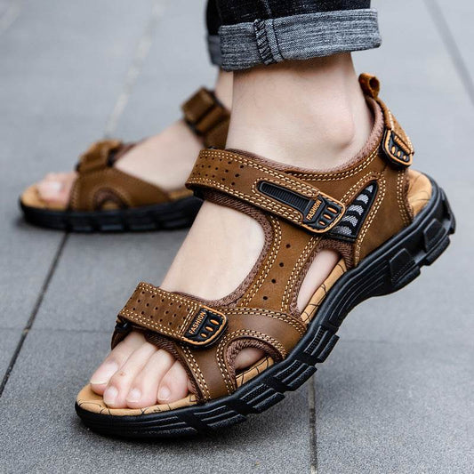 Men's Retro Casual Leather Sandals Outdoor Stylish Beach EX-STOCK Canada