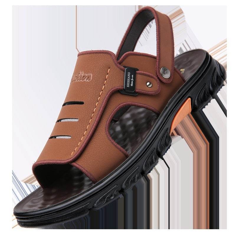 Men's Sandals Summer Slippers Dual-use Non-slip Wear-resistant Soft Bottom Beach Shoes EX-STOCK Canada