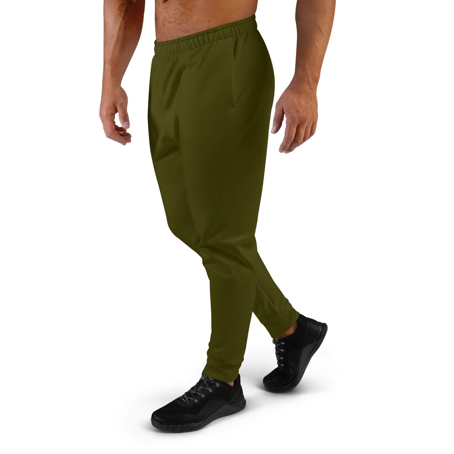 Men's  Premium Recycled Fleece Joggers-Urban Logo Karaka Green