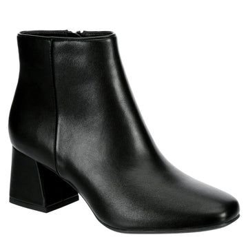 Michael By Michael Shannon Hope - Womens Faux Leather Zip-up Dress Ankle Boot Black Size 10.0 Medium Width - Velora Luxury Fashion