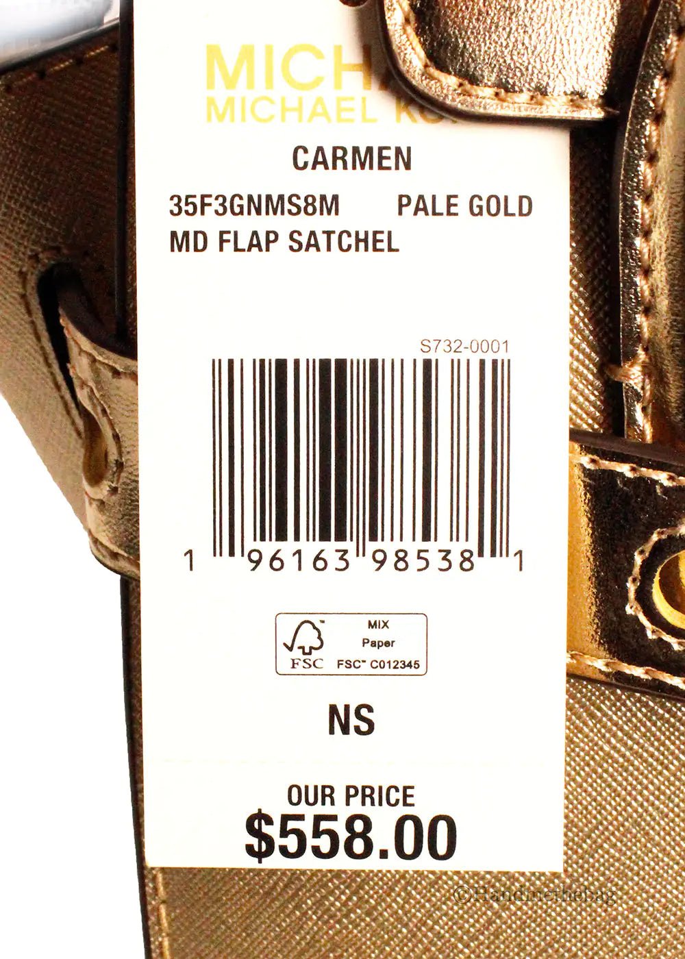 Michael Kors Carmen Gold Leather Satchel - Velora Luxury Fashion