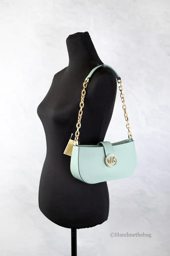 Michael Kors Carmen Leather Pouchette Shoulder Bag - Velora Luxury Fashion