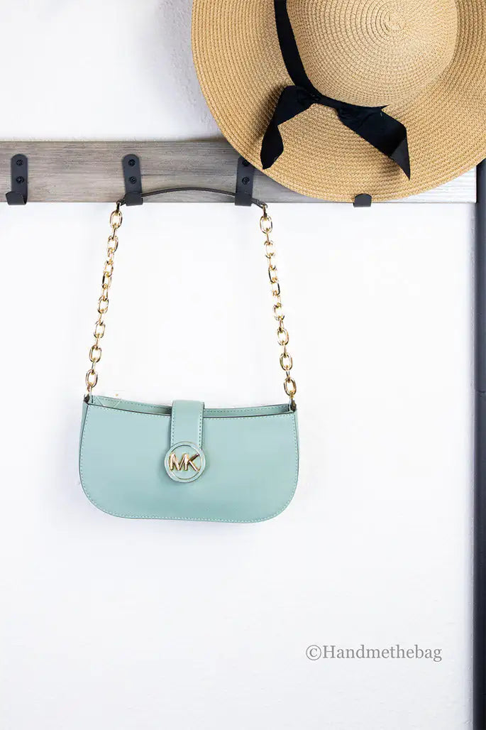 Michael Kors Carmen Leather Pouchette Shoulder Bag - Velora Luxury Fashion