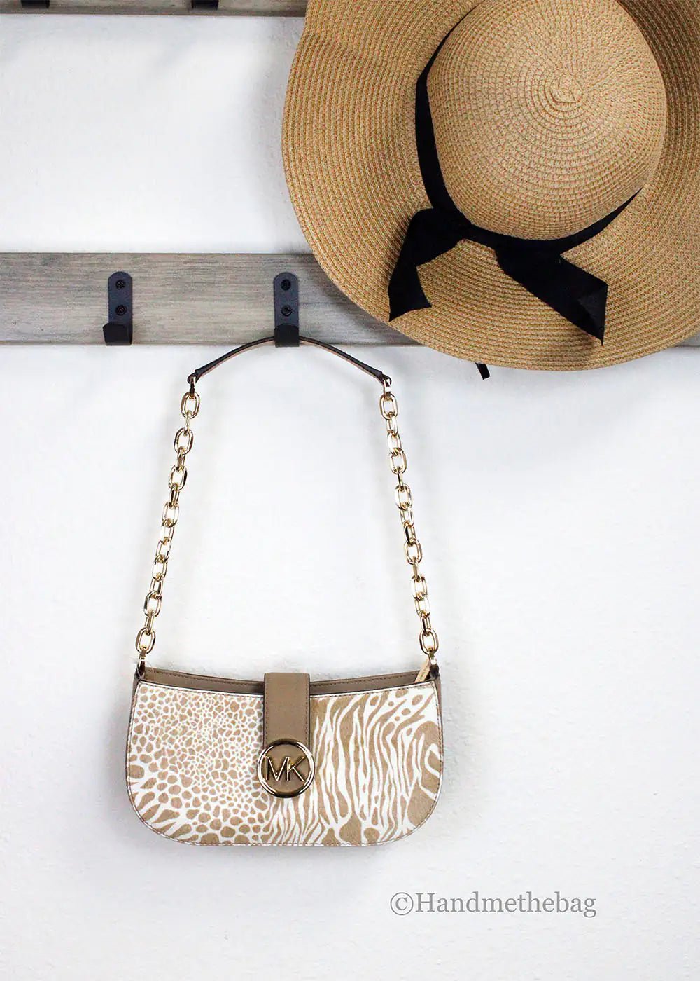 Michael Kors Carmen Small Haircalf Pouchette Shoulder Bag - Velora Luxury Fashion