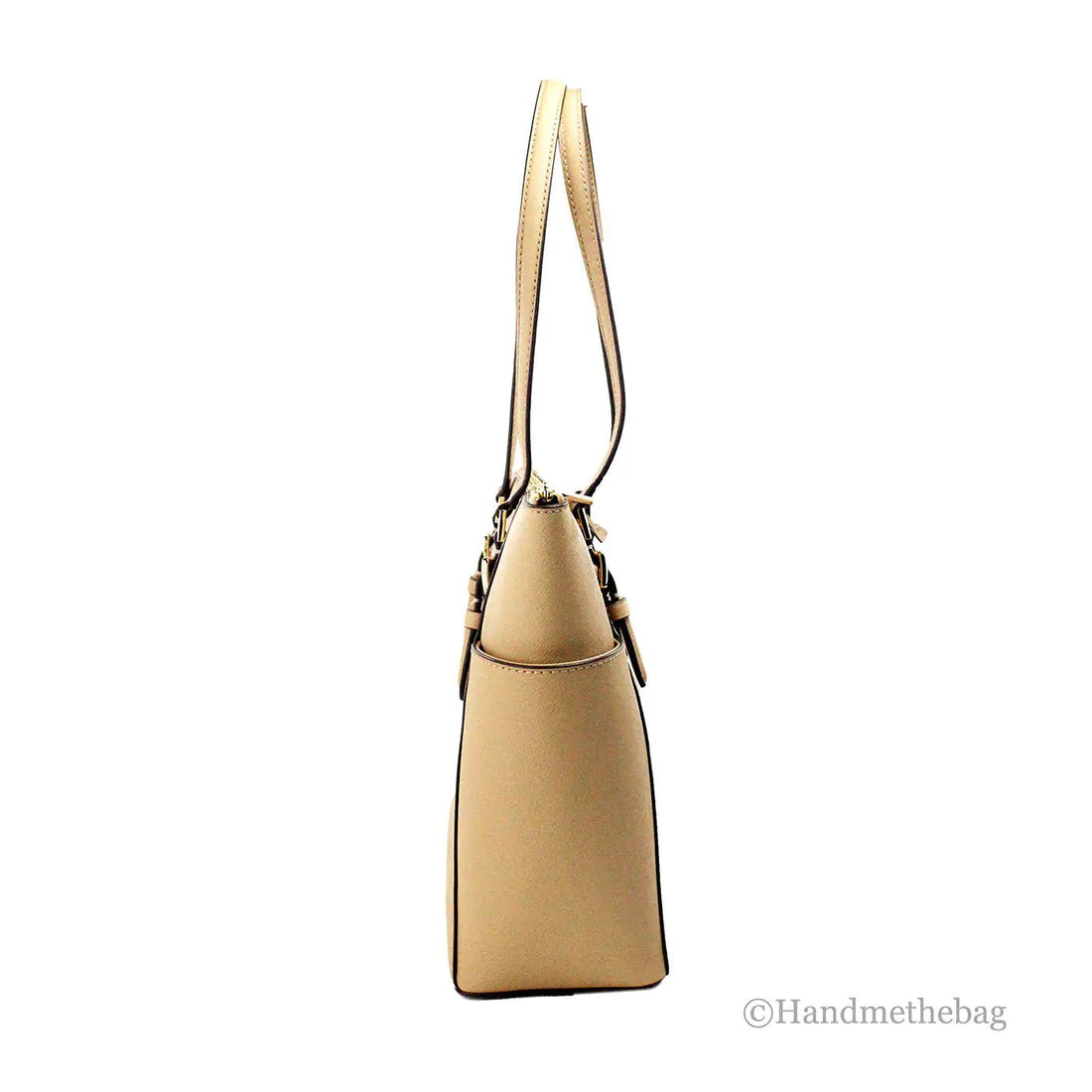 Michael Kors Charlotte Camel Large Top Zip Tote - Velora Luxury Fashion