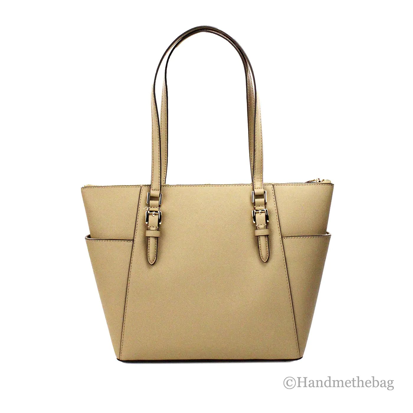 Michael Kors Charlotte Camel Large Top Zip Tote - Velora Luxury Fashion
