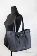 Michael Kors Emilia Signature Black Tote - Velora Luxury Fashion