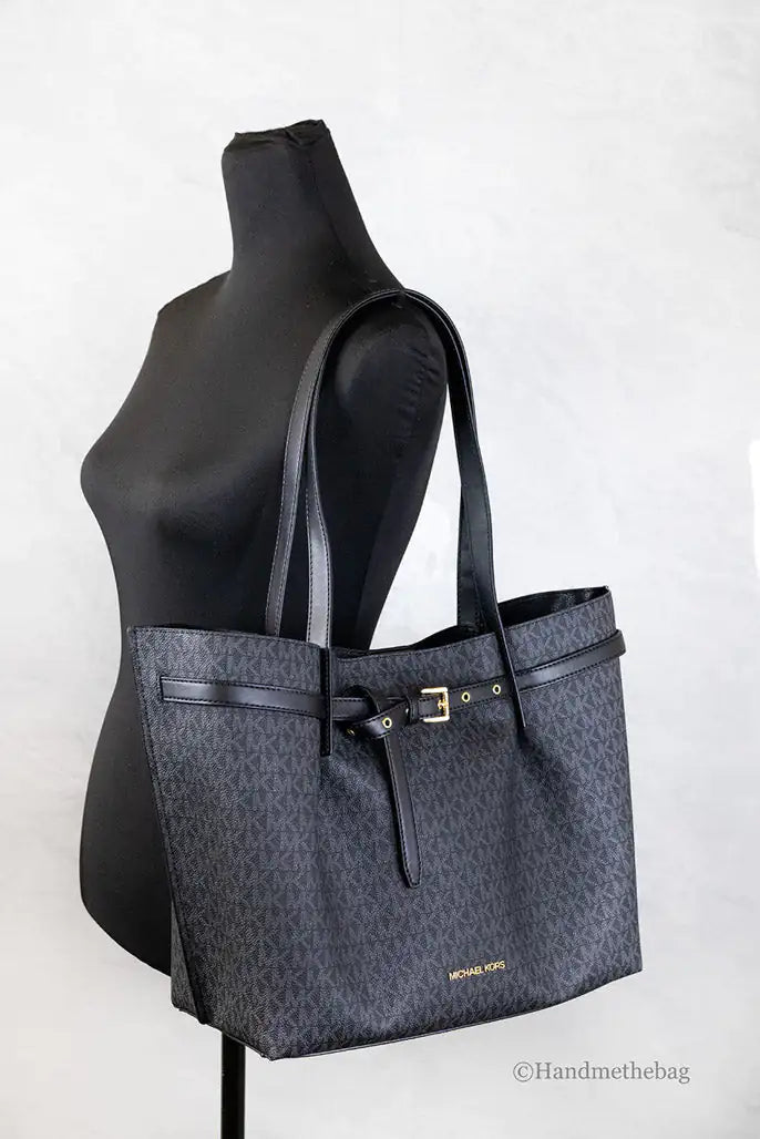 Michael Kors Emilia Signature Black Tote - Velora Luxury Fashion