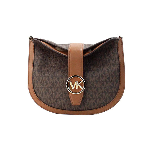 Michael Kors Gabby Small Brown Foldover Hobo Crossbody Bag - Velora Luxury Fashion
