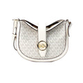 Michael Kors Gabby Small Cream Foldover Hobo Crossbody Bag - Velora Luxury Fashion