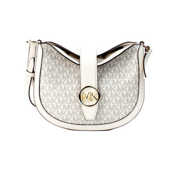 Michael Kors Gabby Small Cream Foldover Hobo Crossbody Bag - Velora Luxury Fashion