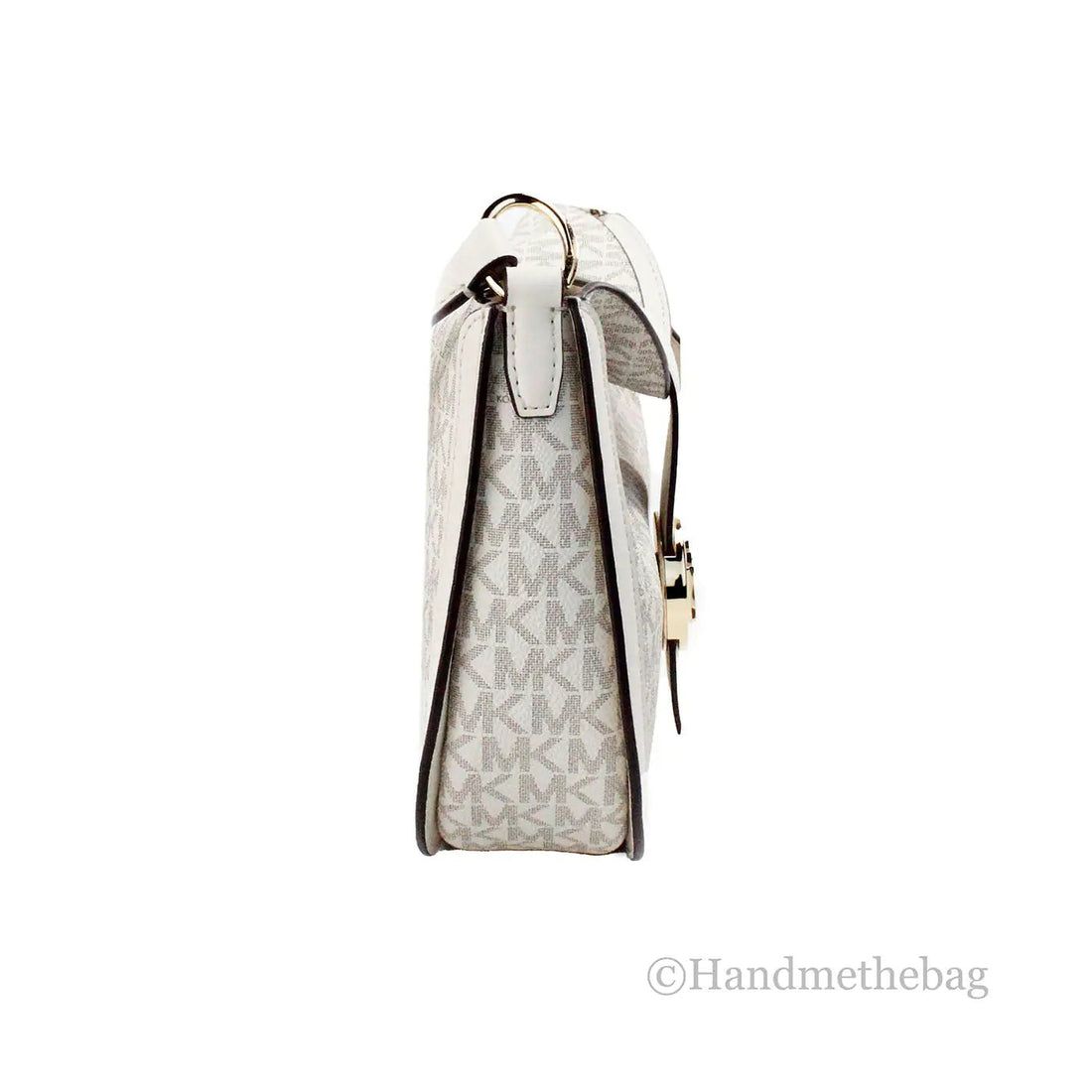 Michael Kors Gabby Small Cream Foldover Hobo Crossbody Bag - Velora Luxury Fashion