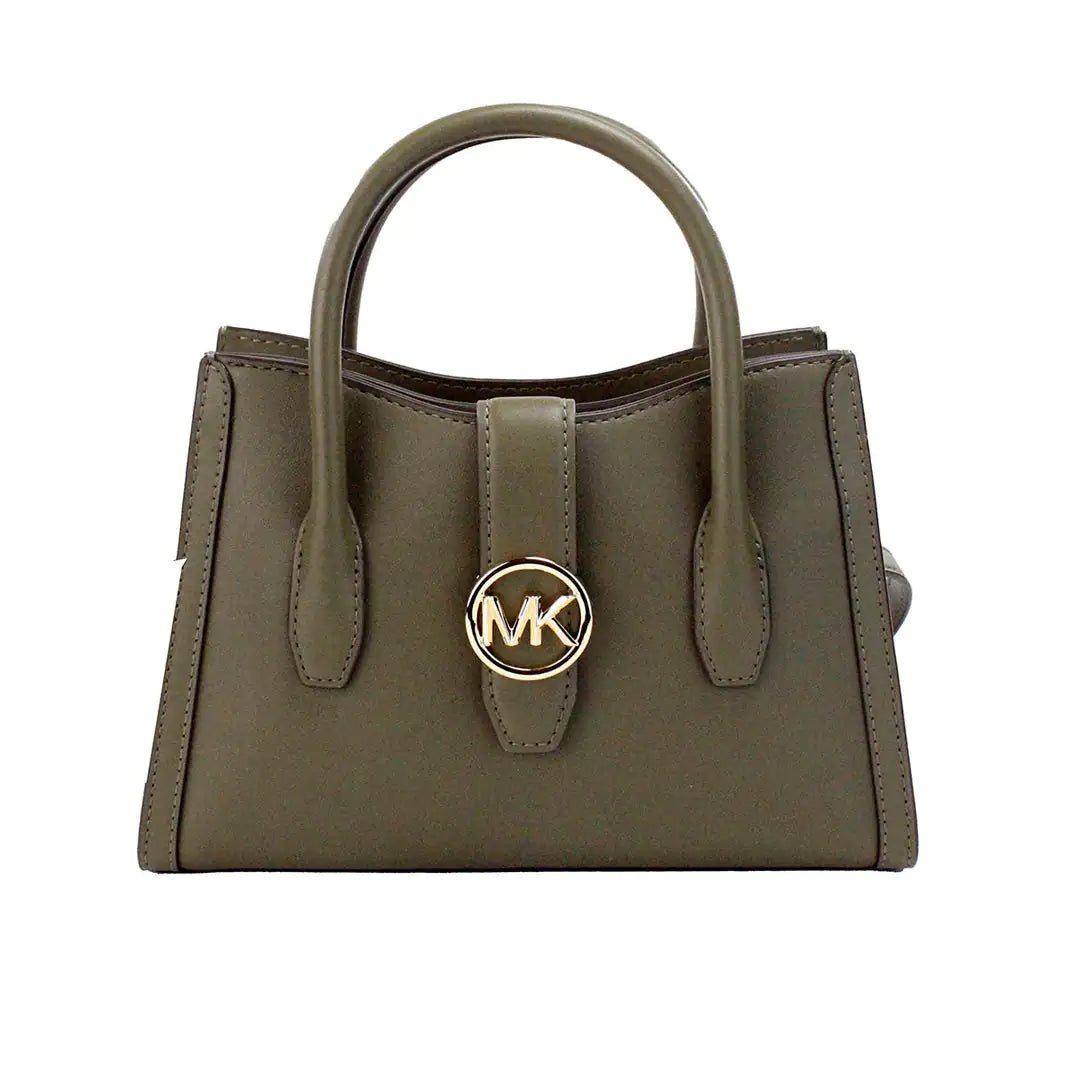 Michael Kors Gabby Small Olive Satchel Crossbody Bag - Velora Luxury Fashion